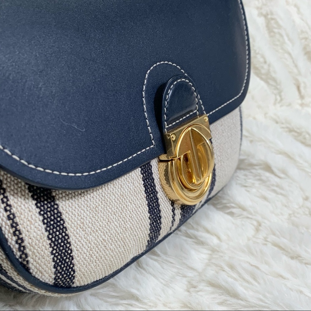 Tory Burch James Awning stripe saddle bag - Picture 5 of 16